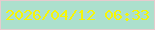 文字の大きさ：3、枠の色：e7cbce、背景の色：ace0cd、文字の色：f6f606 無料ブログパーツのブログ時計
