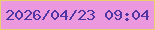 文字の大きさ：3、枠の色：e7d16e、背景の色：eb98df、文字の色：5035a3 無料ブログパーツのブログ時計