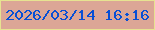 文字の大きさ：4、枠の色：e7e391、背景の色：dca696、文字の色：084fd5 無料ブログパーツのブログ時計