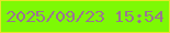 文字の大きさ：3、枠の色：e7e52b、背景の色：7df905、文字の色：9b7491 無料ブログパーツのブログ時計