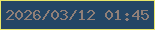 文字の大きさ：3、枠の色：e7e769、背景の色：244665、文字の色：907f78 無料ブログパーツのブログ時計
