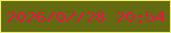 文字の大きさ：5、枠の色：e7e77b、背景の色：636a0f、文字の色：e7144b 無料ブログパーツのブログ時計