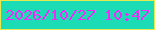 文字の大きさ：3、枠の色：e7e94e、背景の色：1bdcb4、文字の色：f12af9 無料ブログパーツのブログ時計