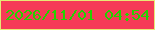 文字の大きさ：2、枠の色：e7ea75、背景の色：f63b57、文字の色：24d200 無料ブログパーツのブログ時計