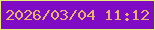 文字の大きさ：5、枠の色：e7ee77、背景の色：800bc4、文字の色：e5b569 無料ブログパーツのブログ時計