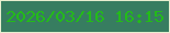 文字の大きさ：4、枠の色：e7eecf、背景の色：377d60、文字の色：23bb19 無料ブログパーツのブログ時計