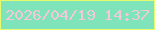 文字の大きさ：4、枠の色：e7f96c、背景の色：80e4bb、文字の色：f4c8d8 無料ブログパーツのブログ時計