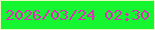 文字の大きさ：4、枠の色：e7f9c1、背景の色：15f631、文字の色：df2fba 無料ブログパーツのブログ時計
