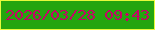 文字の大きさ：5、枠の色：e7fa3b、背景の色：24a50f、文字の色：c50467 無料ブログパーツのブログ時計