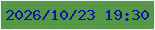 文字の大きさ：2、枠の色：e7faf0、背景の色：569846、文字の色：001aa7 無料ブログパーツのブログ時計