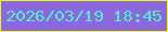 文字の大きさ：3、枠の色：e7ff0a、背景の色：8c67dd、文字の色：4fefc8 無料ブログパーツのブログ時計