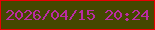 文字の大きさ：3、枠の色：e80003、背景の色：444700、文字の色：ba2ba2 無料ブログパーツのブログ時計