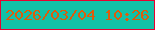 文字の大きさ：2、枠の色：e80030、背景の色：12c1a7、文字の色：dd5c0b 無料ブログパーツのブログ時計