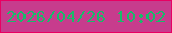 文字の大きさ：2、枠の色：e80062、背景の色：c73c8d、文字の色：17bc69 無料ブログパーツのブログ時計