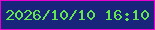 文字の大きさ：5、枠の色：e800cc、背景の色：18257b、文字の色：63e64f 無料ブログパーツのブログ時計