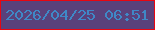 文字の大きさ：5、枠の色：e80611、背景の色：5a417b、文字の色：3f88c7 無料ブログパーツのブログ時計