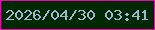 文字の大きさ：1、枠の色：e80aae、背景の色：002801、文字の色：9fb7d5 無料ブログパーツのブログ時計