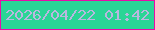文字の大きさ：5、枠の色：e80ca9、背景の色：2ad596、文字の色：b9b7e0 無料ブログパーツのブログ時計