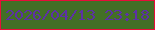文字の大きさ：1、枠の色：e80d39、背景の色：436f26、文字の色：5d30a6 無料ブログパーツのブログ時計