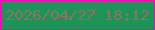 文字の大きさ：1、枠の色：e80daa、背景の色：1e9359、文字の色：8c7567 無料ブログパーツのブログ時計