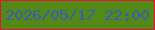 文字の大きさ：4、枠の色：e81138、背景の色：528917、文字の色：3d59b4 無料ブログパーツのブログ時計