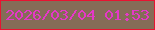 文字の大きさ：1、枠の色：e81331、背景の色：856c57、文字の色：e538c7 無料ブログパーツのブログ時計