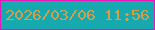 文字の大きさ：5、枠の色：e817b8、背景の色：16aaaf、文字の色：d39f4c 無料ブログパーツのブログ時計