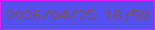 文字の大きさ：5、枠の色：e818f9、背景の色：5450eb、文字の色：7d525e 無料ブログパーツのブログ時計
