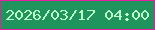文字の大きさ：2、枠の色：e81da1、背景の色：1f955d、文字の色：bbfcc7 無料ブログパーツのブログ時計