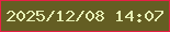 文字の大きさ：5、枠の色：e81f45、背景の色：645e23、文字の色：e7f0b5 無料ブログパーツのブログ時計