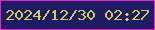 文字の大きさ：2、枠の色：e820ce、背景の色：1f1c63、文字の色：d1ce56 無料ブログパーツのブログ時計
