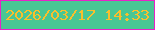 文字の大きさ：5、枠の色：e822c8、背景の色：49c694、文字の色：fbbf2b 無料ブログパーツのブログ時計