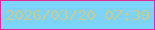 文字の大きさ：5、枠の色：e82796、背景の色：7dd4fb、文字の色：cdc88c 無料ブログパーツのブログ時計