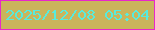 文字の大きさ：2、枠の色：e827ca、背景の色：cab45c、文字の色：57ebdd 無料ブログパーツのブログ時計