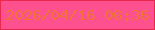 文字の大きさ：2、枠の色：e8284c、背景の色：fd508e、文字の色：f17239 無料ブログパーツのブログ時計