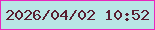 文字の大きさ：4、枠の色：e828bd、背景の色：b9e6e5、文字の色：591f31 無料ブログパーツのブログ時計