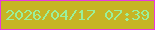 文字の大きさ：3、枠の色：e839df、背景の色：c6b525、文字の色：9af09b 無料ブログパーツのブログ時計