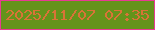 文字の大きさ：2、枠の色：e83a93、背景の色：65931b、文字の色：d97337 無料ブログパーツのブログ時計
