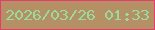 文字の大きさ：3、枠の色：e83b70、背景の色：b59065、文字の色：9bda9d 無料ブログパーツのブログ時計