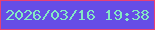 文字の大きさ：1、枠の色：e84074、背景の色：664de6、文字の色：84e7c4 無料ブログパーツのブログ時計