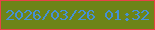 文字の大きさ：2、枠の色：e84247、背景の色：6d8418、文字の色：4590d6 無料ブログパーツのブログ時計