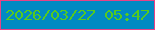 文字の大きさ：5、枠の色：e84386、背景の色：018ac2、文字の色：55ca1f 無料ブログパーツのブログ時計
