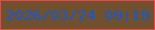 文字の大きさ：5、枠の色：e8474d、背景の色：71502e、文字の色：1858cf 無料ブログパーツのブログ時計