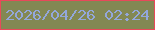 文字の大きさ：2、枠の色：e8495a、背景の色：838853、文字の色：93a7db 無料ブログパーツのブログ時計