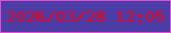 文字の大きさ：1、枠の色：e84ccf、背景の色：4c3ca6、文字の色：e8031f 無料ブログパーツのブログ時計