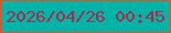 文字の大きさ：2、枠の色：e84e28、背景の色：00b4a8、文字の色：ac2a4c 無料ブログパーツのブログ時計
