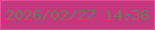 文字の大きさ：1、枠の色：e84e98、背景の色：c43880、文字の色：787458 無料ブログパーツのブログ時計