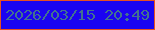 文字の大きさ：4、枠の色：e85020、背景の色：1b04f1、文字の色：42728f 無料ブログパーツのブログ時計