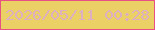 文字の大きさ：2、枠の色：e85083、背景の色：ebd066、文字の色：dcb0c1 無料ブログパーツのブログ時計
