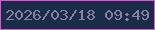 文字の大きさ：5、枠の色：e852d3、背景の色：192c48、文字の色：8d7fa3 無料ブログパーツのブログ時計